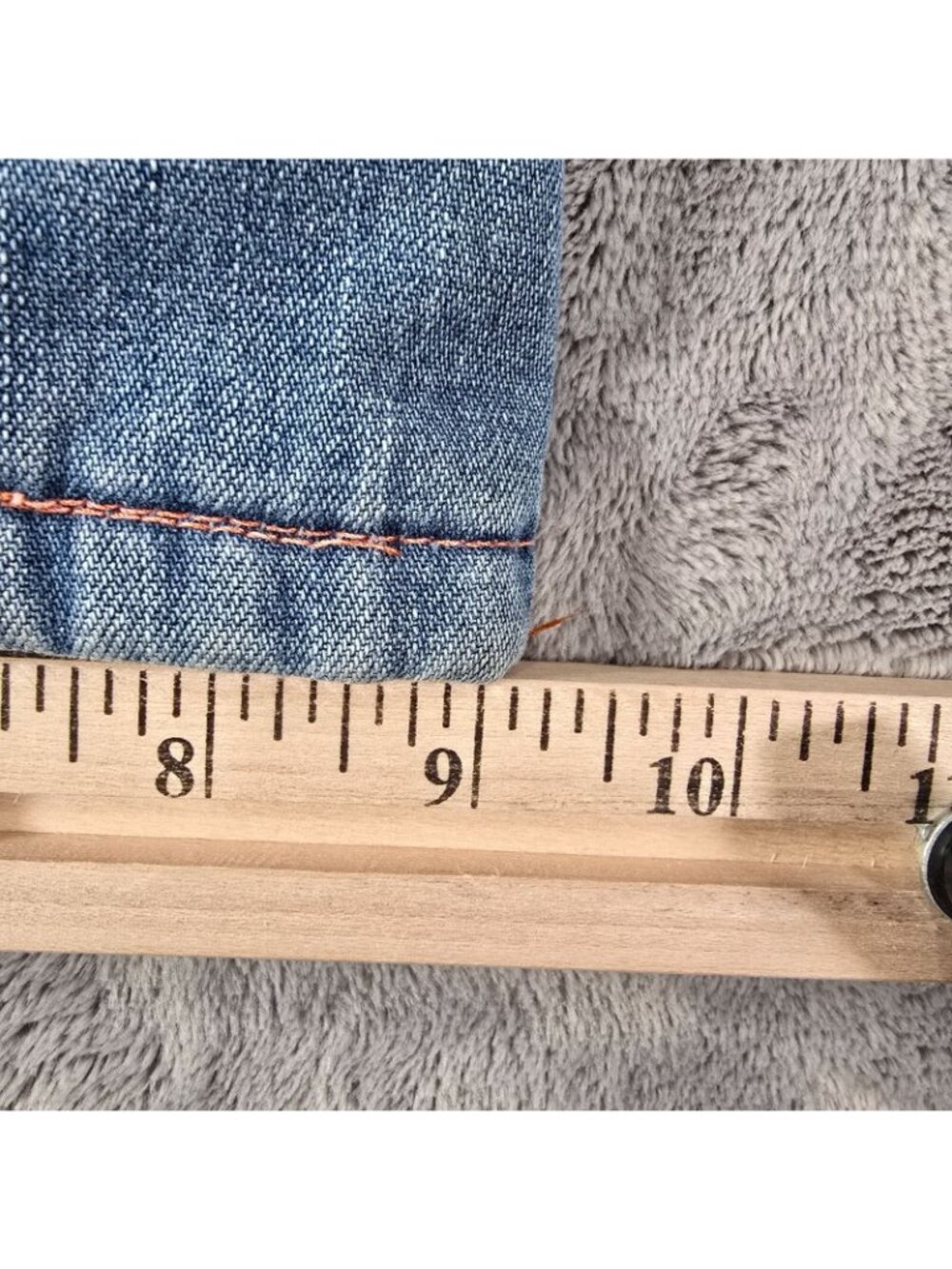 Thrashed Vintage 1970s Scovill Zipper Lined European Carpenter Jeans (36x32) - Picture 13 of 13